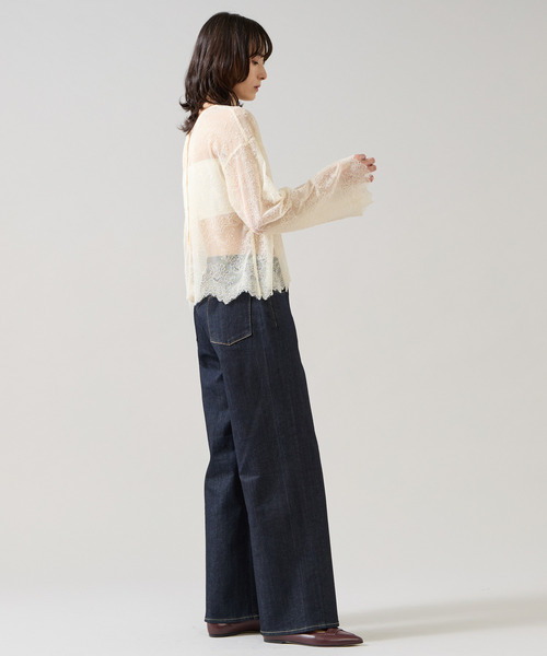 Liesse(リエス)の「《別注》【RED CARD/レッドカード】35th Anniversary Wide(デニムパンツ・レディース・インディゴブルー・22/25/23/24)」の19枚目の写真