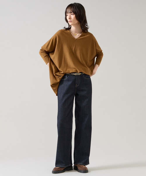 Liesse(リエス)の「《別注》【RED CARD/レッドカード】35th Anniversary Wide(デニムパンツ・レディース・インディゴブルー・22/25/23/24)」の9枚目の写真
