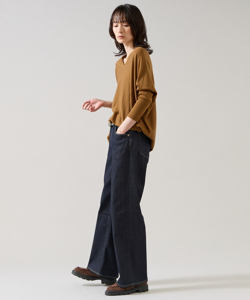 Liesse(リエス)の「《別注》【RED CARD/レッドカード】35th Anniversary Wide(デニムパンツ・レディース・インディゴブルー・22/25/23/24)」の10枚目の写真