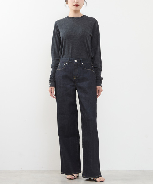 Liesse(リエス)の「《別注》【RED CARD/レッドカード】35th Anniversary Wide(デニムパンツ・レディース・インディゴブルー・22/25/23/24)」の2枚目の写真