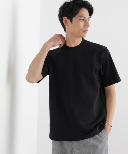 NANO universe(ナノユニバース)の「ジャケT(R) プレミアム クルーネック 半袖(Tシャツ/カットソー・メンズ・モカ/ライトグレー/ブラック/ホワイト・M/XL/S/L)」の3枚目の写真