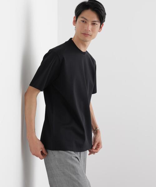 NANO universe(ナノユニバース)の「ジャケT(R) プレミアム クルーネック 半袖(Tシャツ/カットソー・メンズ・モカ/ライトグレー/ブラック/ホワイト・M/XL/S/L)」の5枚目の写真