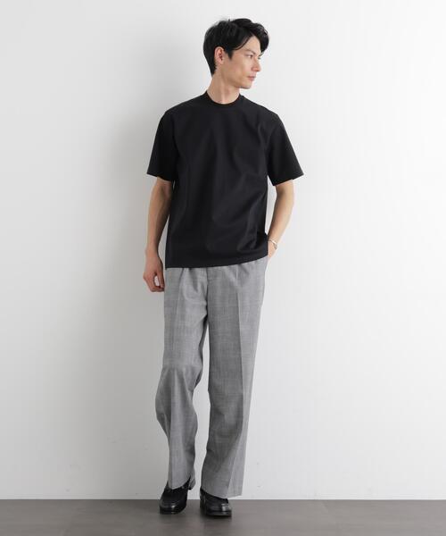 NANO universe(ナノユニバース)の「ジャケT(R) プレミアム クルーネック 半袖(Tシャツ/カットソー・メンズ・モカ/ライトグレー/ブラック/ホワイト・M/XL/S/L)」の8枚目の写真