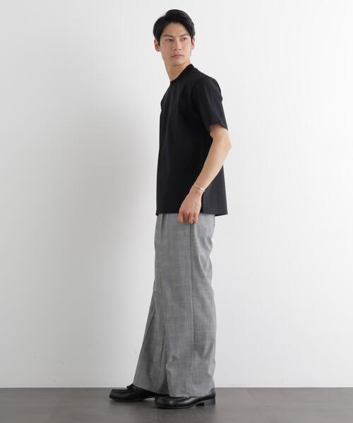 NANO universe(ナノユニバース)の「ジャケT(R) プレミアム クルーネック 半袖(Tシャツ/カットソー・メンズ・モカ/ライトグレー/ブラック/ホワイト・M/XL/S/L)」の10枚目の写真