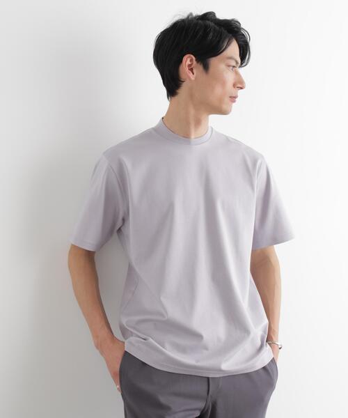 NANO universe(ナノユニバース)の「ジャケT(R) プレミアム クルーネック 半袖(Tシャツ/カットソー・メンズ・モカ/ライトグレー/ブラック/ホワイト・M/XL/S/L)」の12枚目の写真