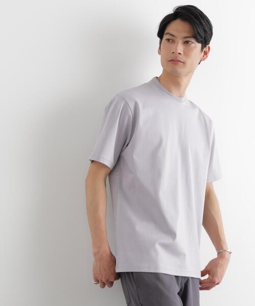 NANO universe(ナノユニバース)の「ジャケT(R) プレミアム クルーネック 半袖(Tシャツ/カットソー・メンズ・モカ/ライトグレー/ブラック/ホワイト・M/XL/S/L)」の13枚目の写真