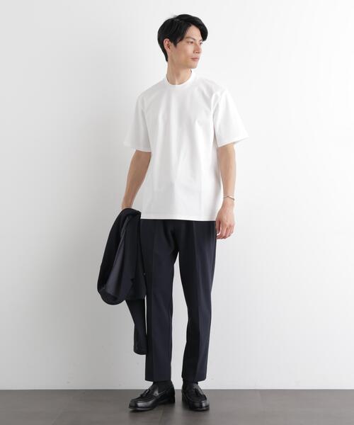 NANO universe(ナノユニバース)の「ジャケT(R) プレミアム クルーネック 半袖(Tシャツ/カットソー・メンズ・モカ/ライトグレー/ブラック/ホワイト・M/XL/S/L)」の22枚目の写真