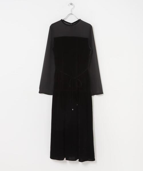 URBAN RESEARCH ROSSO WOMEN（アーバンリサーチ　ロッソ）の「シアードッキングベロアワンピース（ワンピース・レディース・ブラウン/ブラック・FREE）」の12枚目の写真