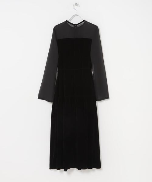 URBAN RESEARCH ROSSO WOMEN（アーバンリサーチ　ロッソ）の「シアードッキングベロアワンピース（ワンピース・レディース・ブラウン/ブラック・FREE）」の15枚目の写真