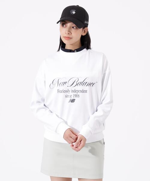 New Balance Golf（ニューバランスゴルフ）の「スウェット クルーネック プルオーバー (WOMENS)（スウェット・レディース・ホワイト/ブラック/ベージュ系その他2・LARGE/MEDIUM）」の2枚目の写真