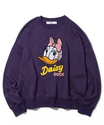【DISNEY/ディズニー】裏毛アソートデザイン サガラ刺繍 クルーネックスウェット
