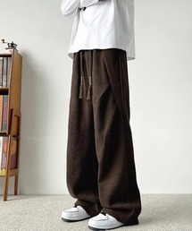 ヘリンボーン柄イージーワイドパンツメンズ