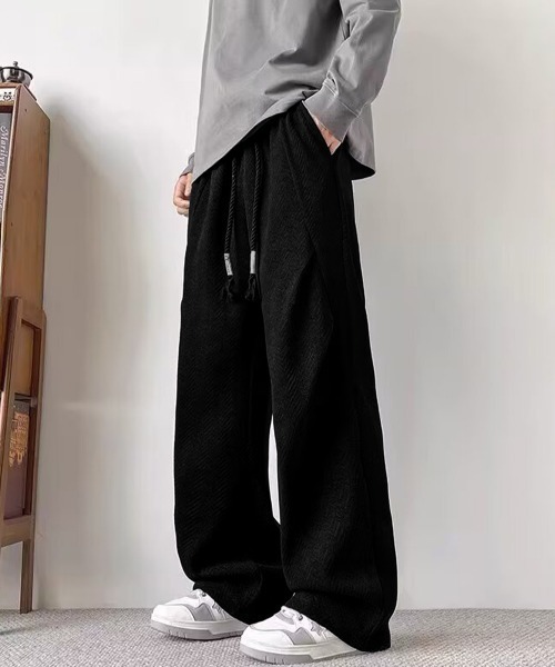 AsaAura(アサオーラ)の「ヘリンボーン柄イージーワイドパンツメンズ(その他パンツ・メンズ・ブラウン/チャコールグレー/ブラック・L/M)」の1枚目の写真