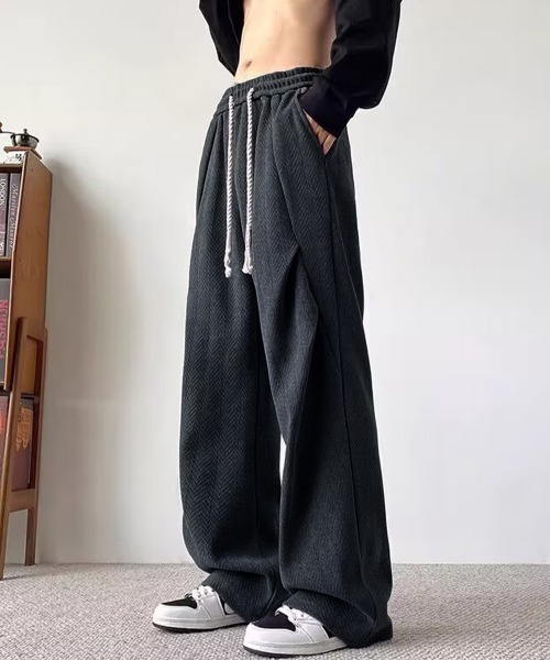 AsaAura(アサオーラ)の「ヘリンボーン柄イージーワイドパンツメンズ(その他パンツ・メンズ・ブラウン/チャコールグレー/ブラック・L/M)」の14枚目の写真