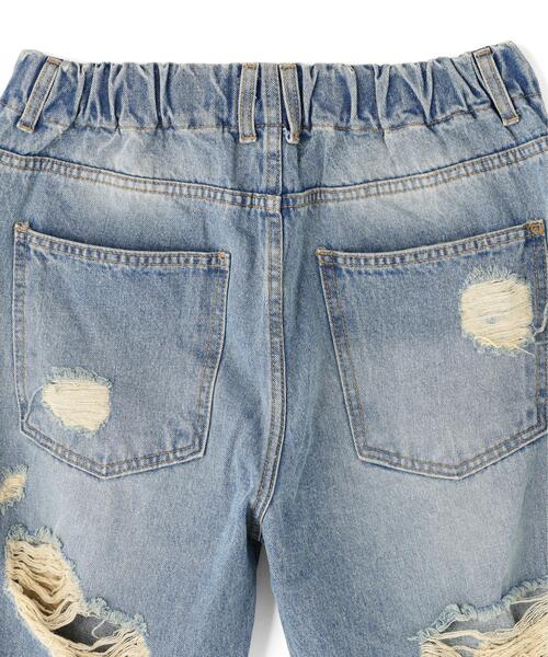 SIS(エスアイエス)の「SIS/エスアイエス/DAMAGE FLARE PANTS(デニムパンツ・レディース・ブラック/ブルー・M/L)」の10枚目の写真