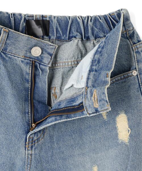 SIS(エスアイエス)の「SIS/エスアイエス/DAMAGE FLARE PANTS(デニムパンツ・レディース・ブラック/ブルー・M/L)」の12枚目の写真