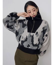 ニュアンスハーフジップニット 冬服