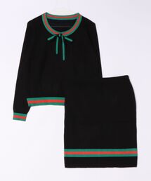 セットアップ ニットプルオーバー＆ミニスカート 2点セット