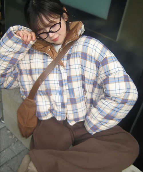 SHEENA(シーナ)の「チェック中綿ショートブルゾン(ブルゾン・レディース・アイボリー・M)」の14枚目の写真