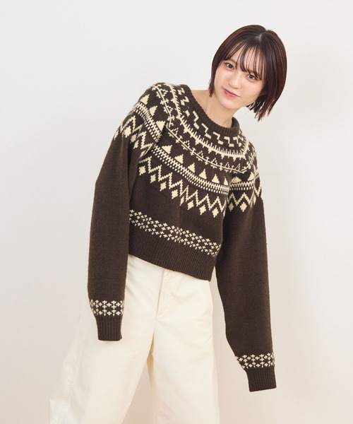 ABYS(アビス)の「ノルディックニットトップス(ニット/セーター・レディース・ベージュ/グレー/ブラウン・FREE)」の11枚目の写真