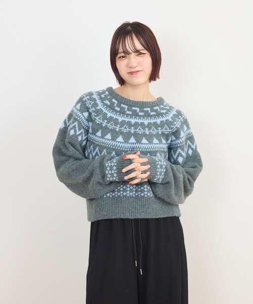 ABYS(アビス)の「ノルディックニットトップス(ニット/セーター・レディース・ベージュ/グレー/ブラウン・FREE)」の20枚目の写真