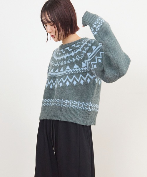 ABYS(アビス)の「ノルディックニットトップス(ニット/セーター・レディース・ベージュ/グレー/ブラウン・FREE)」の21枚目の写真