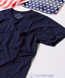 coen | USAコットンVネックポケットTシャツ(Tシャツ/カットソー)