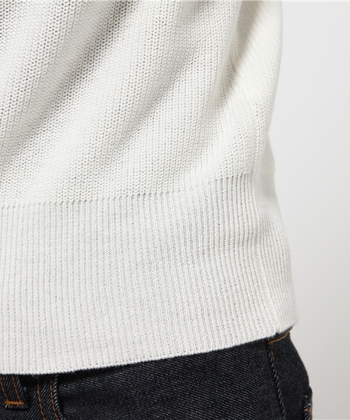 AZUL by moussy（アズールバイマウジー）の「ラインクルーネック5分袖PO（ニット/セーター・レディース・オフホワイト/ネイビー・SMALL/LARGE/MEDIUM/X-LARGE）」の8枚目の写真