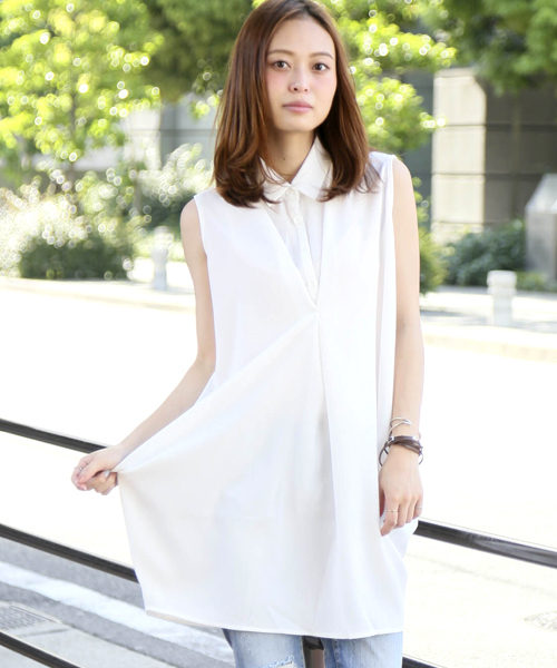 Denime（ドゥニーム）の「CHIFFON ONEPIECE/シフォンワンピース（ワンピース・レディース・オフホワイト/ネイビー・FREE）」の19枚目の写真