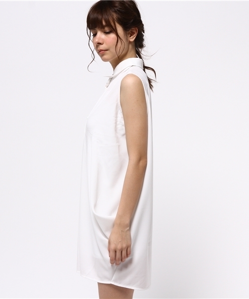 Denime（ドゥニーム）の「CHIFFON ONEPIECE/シフォンワンピース（ワンピース・レディース・オフホワイト/ネイビー・FREE）」の10枚目の写真