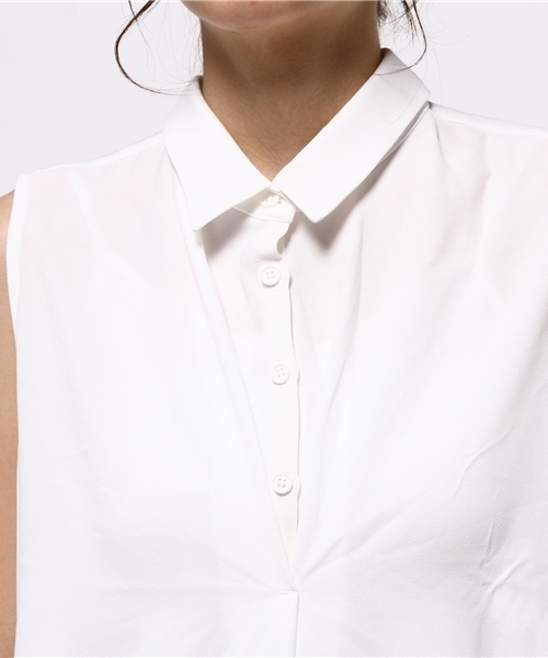 Denime（ドゥニーム）の「CHIFFON ONEPIECE/シフォンワンピース（ワンピース・レディース・オフホワイト/ネイビー・FREE）」の13枚目の写真