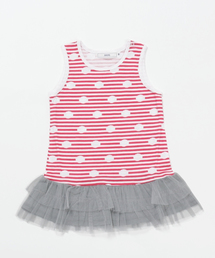 SHIPS KIDS | SHIPS KIDS:ドット チュール ティアード ワンピース(80～90cm)(ワンピース)