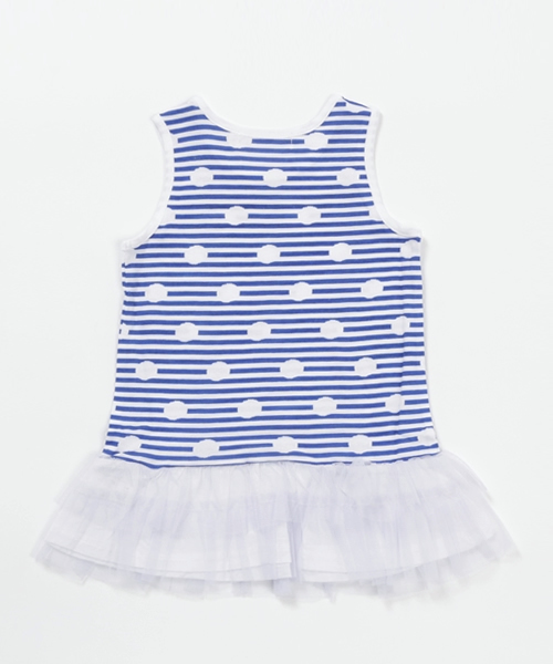 SHIPS KIDS（シップスキッズ）の「SHIPS KIDS:ドット チュール ティアード ワンピース(80～90cm)（ワンピース・キッズ・ブルー/レッド・80/90）」の3枚目の写真