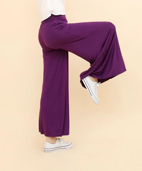 aimoha(アイモハ)の「ハイウエストワイドフレアパンツ(その他パンツ・レディース・ブラウン/グリーン/ワインレッド/ネイビー/オレンジ/グレー/ダークグリーン/パープル/ブラック/スカイブルー・SMALL/MEDIUM/LARGE)」の8枚目の写真