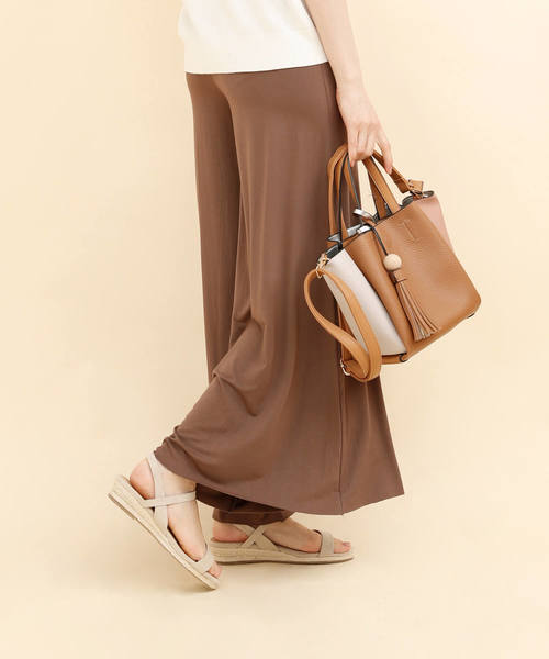 aimoha(アイモハ)の「ハイウエストワイドフレアパンツ(その他パンツ・レディース・ブラウン/グリーン/ワインレッド/ネイビー/オレンジ/グレー/ダークグリーン/パープル/ブラック/スカイブルー・SMALL/MEDIUM/LARGE)」の5枚目の写真