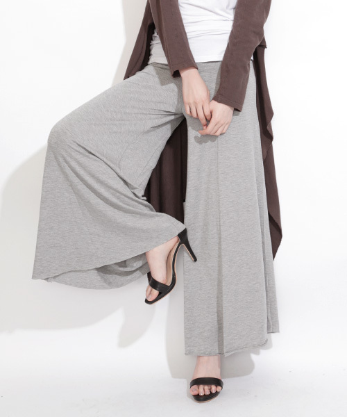 aimoha(アイモハ)の「ハイウエストワイドフレアパンツ(その他パンツ・レディース・ブラウン/グリーン/ワインレッド/ネイビー/オレンジ/グレー/ダークグリーン/パープル/ブラック/スカイブルー・SMALL/MEDIUM/LARGE)」の4枚目の写真