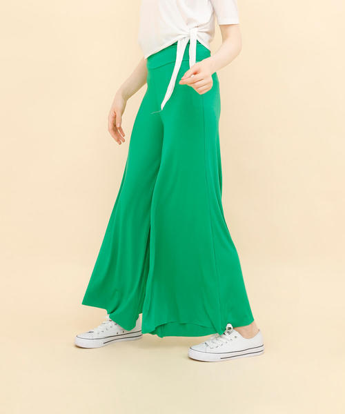 aimoha(アイモハ)の「ハイウエストワイドフレアパンツ(その他パンツ・レディース・ブラウン/グリーン/ワインレッド/ネイビー/オレンジ/グレー/ダークグリーン/パープル/ブラック/スカイブルー・SMALL/MEDIUM/LARGE)」の1枚目の写真