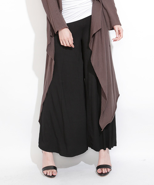 aimoha(アイモハ)の「ハイウエストワイドフレアパンツ(その他パンツ・レディース・ブラウン/グリーン/ワインレッド/ネイビー/オレンジ/グレー/ダークグリーン/パープル/ブラック/スカイブルー・SMALL/MEDIUM/LARGE)」の3枚目の写真