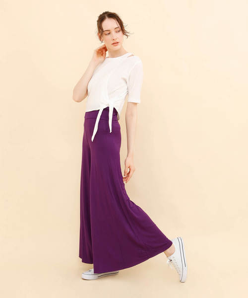 aimoha(アイモハ)の「ハイウエストワイドフレアパンツ(その他パンツ・レディース・ブラウン/グリーン/ワインレッド/ネイビー/オレンジ/グレー/ダークグリーン/パープル/ブラック/スカイブルー・SMALL/MEDIUM/LARGE)」の20枚目の写真