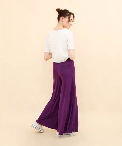 aimoha(アイモハ)の「ハイウエストワイドフレアパンツ(その他パンツ・レディース・ブラウン/グリーン/ワインレッド/ネイビー/オレンジ/グレー/ダークグリーン/パープル/ブラック/スカイブルー・SMALL/MEDIUM/LARGE)」の17枚目の写真