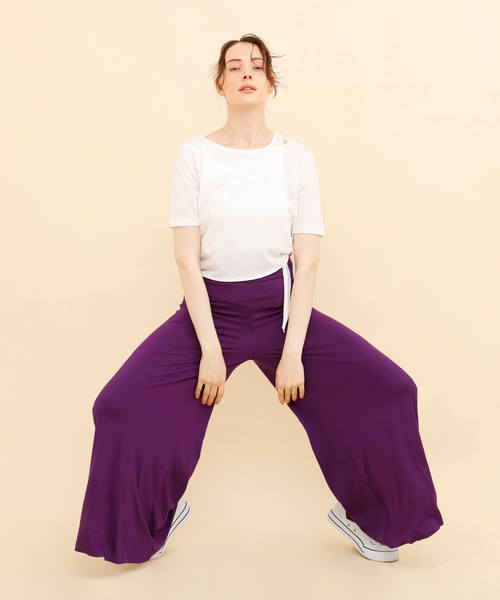 aimoha(アイモハ)の「ハイウエストワイドフレアパンツ(その他パンツ・レディース・ブラウン/グリーン/ワインレッド/ネイビー/オレンジ/グレー/ダークグリーン/パープル/ブラック/スカイブルー・SMALL/MEDIUM/LARGE)」の15枚目の写真