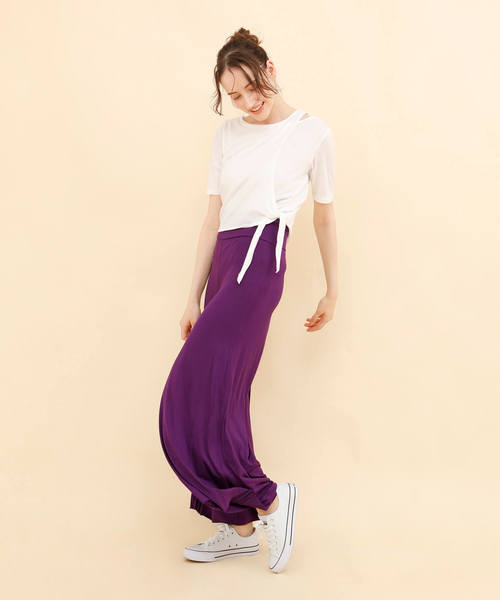 aimoha(アイモハ)の「ハイウエストワイドフレアパンツ(その他パンツ・レディース・ブラウン/グリーン/ワインレッド/ネイビー/オレンジ/グレー/ダークグリーン/パープル/ブラック/スカイブルー・SMALL/MEDIUM/LARGE)」の13枚目の写真