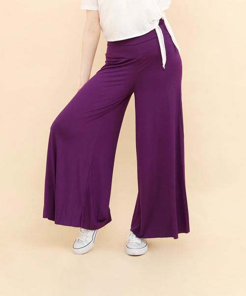 aimoha(アイモハ)の「ハイウエストワイドフレアパンツ(その他パンツ・レディース・ブラウン/グリーン/ワインレッド/ネイビー/オレンジ/グレー/ダークグリーン/パープル/ブラック/スカイブルー・SMALL/MEDIUM/LARGE)」の11枚目の写真