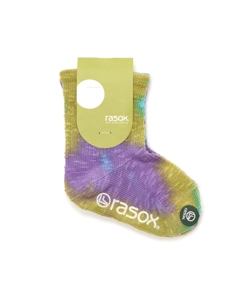 SHIPS(シップス)の「rasox:TK タイダイ ソックス(ソックス/靴下・キッズ・ピンク/イエロー/ライトパープル・MEDIUM/SMALL/LARGE)」の1枚目の写真