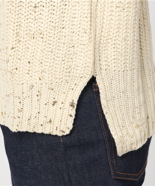 Bou Jeloud（ブージュルード）の「【WEB限定プライス】箔プリントルーズニットプルオーバー（ニット/セーター・レディース・ブルー/オフホワイト/イエロー・FREE）」の9枚目の写真