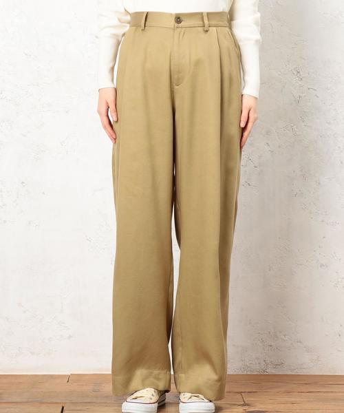 green label relaxing(グリーンレーベルリラクシング)の「◆LYチノ WIDEパンツ(チノパンツ・レディース・ストライプ/ネイビー/ベージュ・42/44/38/34/36/40)」の18枚目の写真