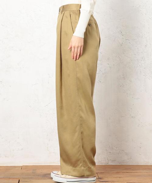 green label relaxing(グリーンレーベルリラクシング)の「◆LYチノ WIDEパンツ(チノパンツ・レディース・ストライプ/ネイビー/ベージュ・42/44/38/34/36/40)」の19枚目の写真