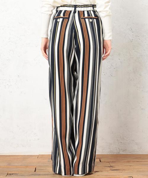 green label relaxing(グリーンレーベルリラクシング)の「◆LYチノ WIDEパンツ(チノパンツ・レディース・ストライプ/ネイビー/ベージュ・42/44/38/34/36/40)」の16枚目の写真