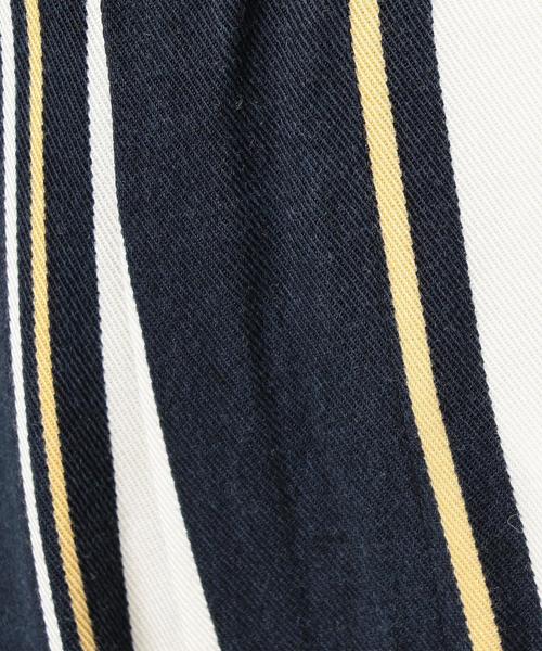 green label relaxing(グリーンレーベルリラクシング)の「◆LYチノ WIDEパンツ(チノパンツ・レディース・ストライプ/ネイビー/ベージュ・42/44/38/34/36/40)」の5枚目の写真