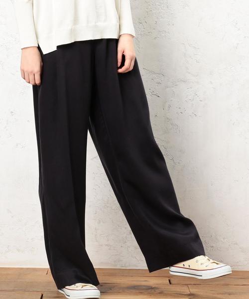 green label relaxing(グリーンレーベルリラクシング)の「◆LYチノ WIDEパンツ(チノパンツ・レディース・ストライプ/ネイビー/ベージュ・42/44/38/34/36/40)」の7枚目の写真